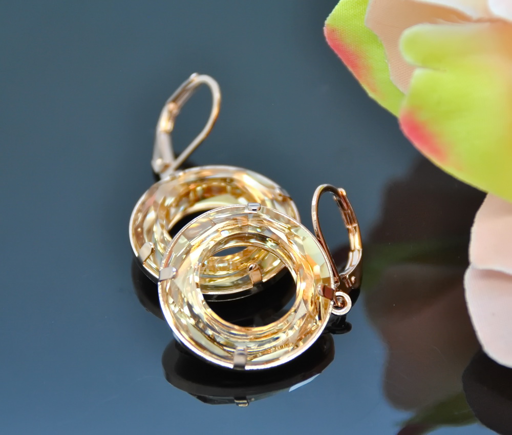 1 Auskari ar Swarovski Elements kristāliem VE-2483 - Image 1