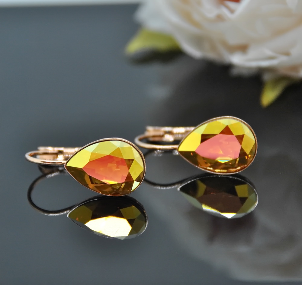 Auskari ar Swarovski Elements kristāliem VE-2581