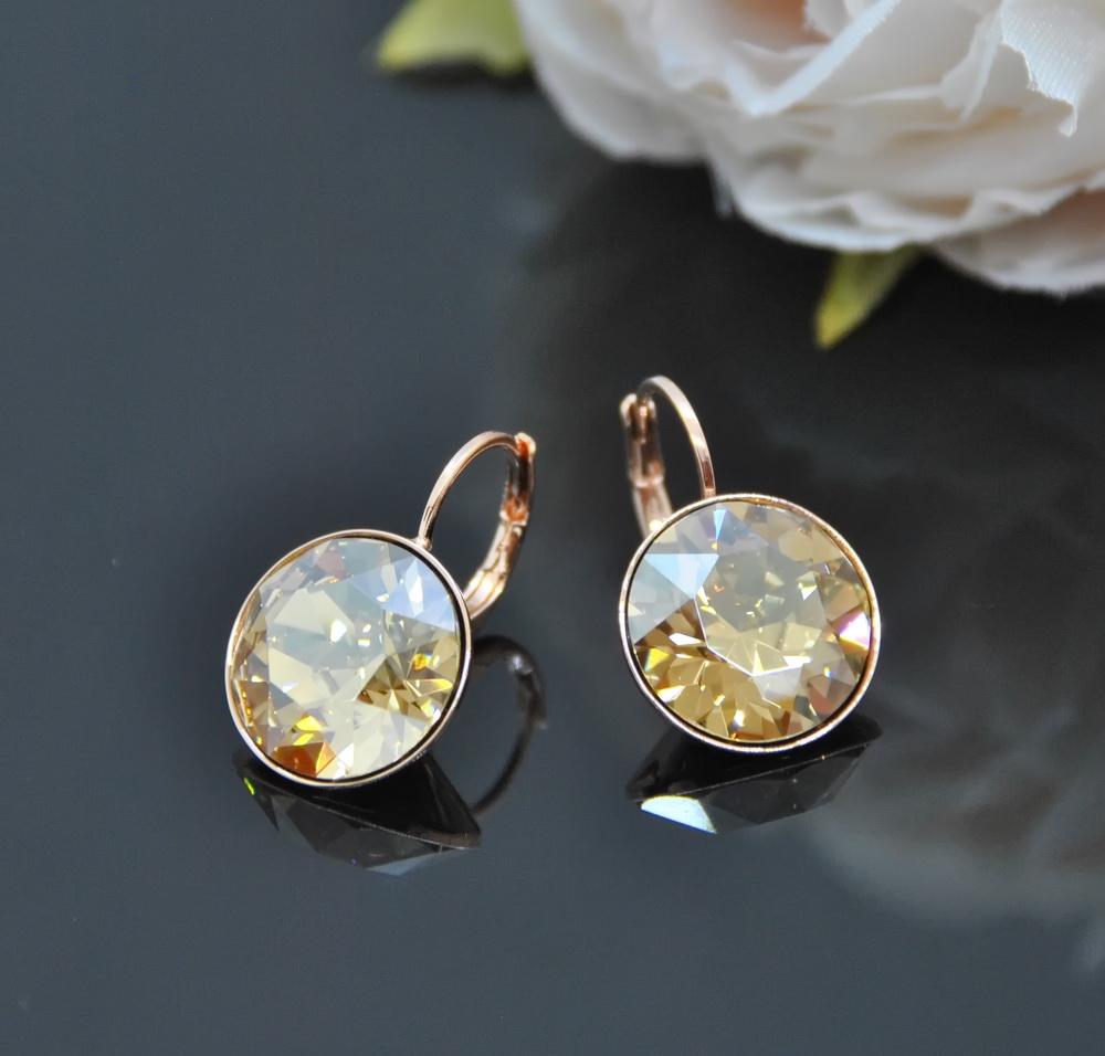 1 Auskari ar Swarovski Elements kristāliem VE-2589 - Image 1