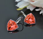 Auskari ar Swarovski Elements kristāliem VE-2870 - Image 2