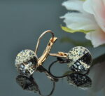 Auskari ar Swarovski Elements kristāliem VE-2968 - Image 2