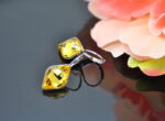 Auskari ar Swarovski Elements kristāliem VE-2252 - Image 2