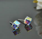 Auskari ar Swarovski Elements kristāliem VE-2598 - Image 2