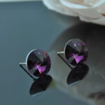 Auskari ar Swarovski Elements kristāliem VE-2629 - Image 2