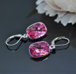 Auskari ar Swarovski Elements kristāliem VE-2655 - Image 2