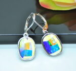 Auskari ar Swarovski Elements kristāliem VE-2548 - Image 3