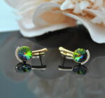 Auskari ar Swarovski Elements kristāliem VE-3376 - Image 2