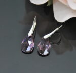 Sudraba auskari ar Swarovski kristāliem SE-1123