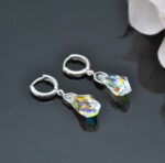 Sudraba auskari ar Swarovski kristāliem SE-1138 - Image 2