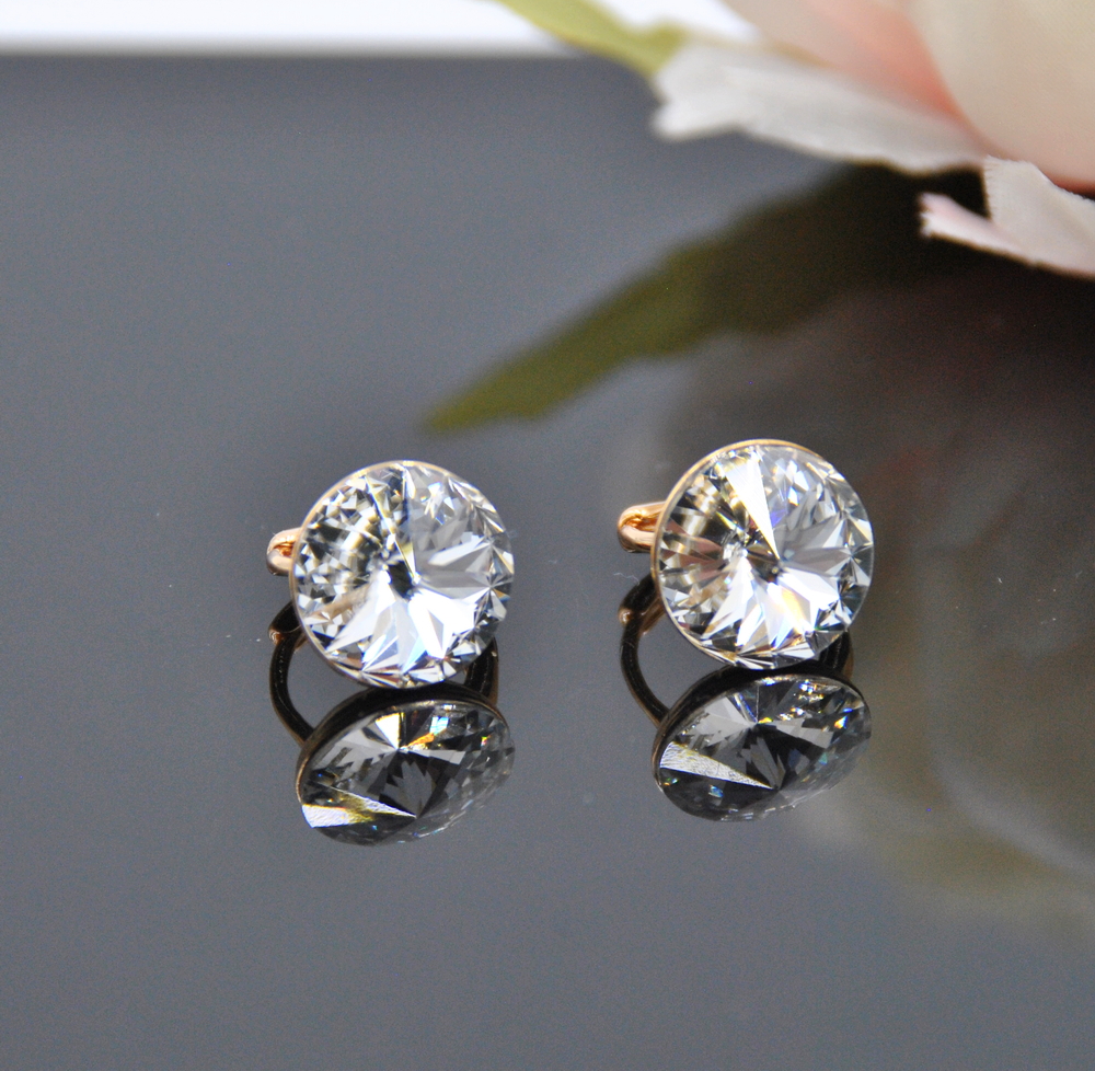 1 Auskari ar Swarovski Elements kristāliem VE-3671 - Image 1