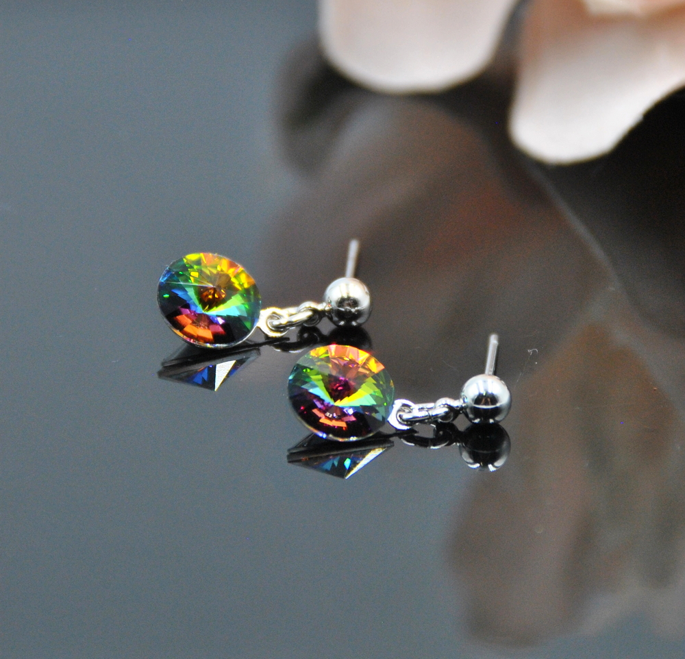 1 Auskari ar Swarovski Elements kristāliem VE-3795 - Image 1