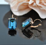 Auskari ar Swarovski Elements kristāliem VE-3772 - Image 3