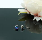 Auskari ar Swarovski Elements kristāliem VE-3828 - Image 2