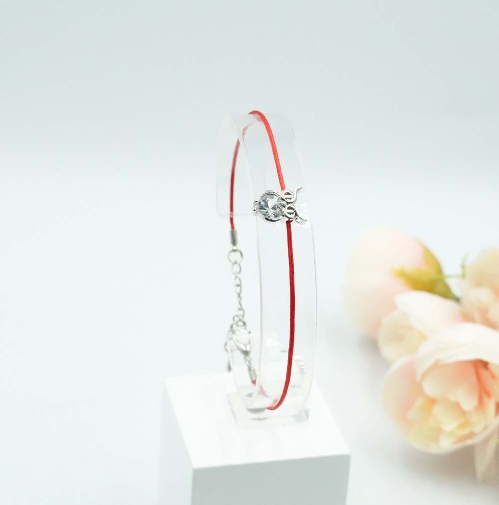 1 Aproce Red Cotton Rhodium Owl LB-1429 - Image 1